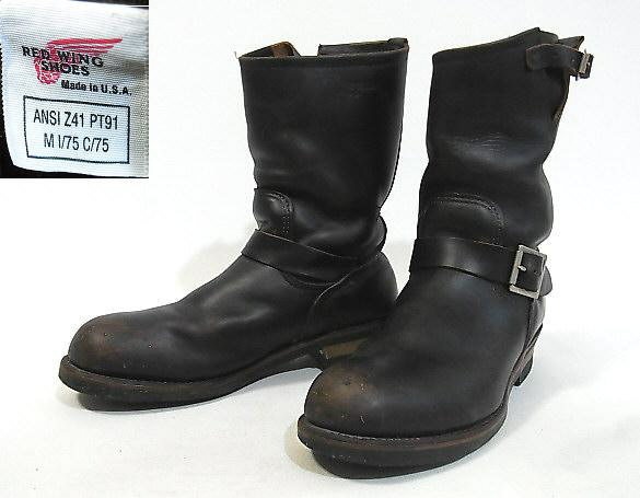 PT91 REDWING 2268 エンジニアブーツ黒茶芯 9.5D レッドウィング