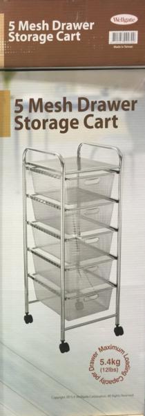 (3■1A)訳 ローリングカート 5段メタルキャスター付/□ZG m8x