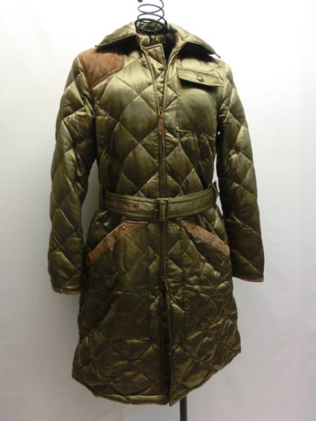 ☆ラルフローレン：牛革切替トリミングダウンコート超美品