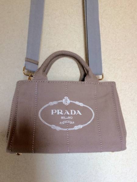 ◯プラダ◯ショルダーバッグ◯カナパ◯グレー◯極美品