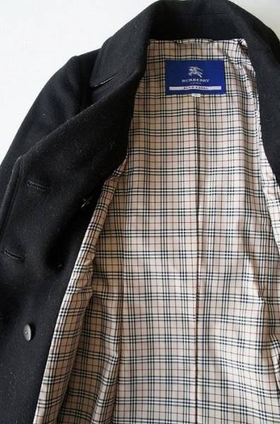 BURBERRY BLUELABEL ブルレ 裾 プリーツ ウール コート BURBERRY