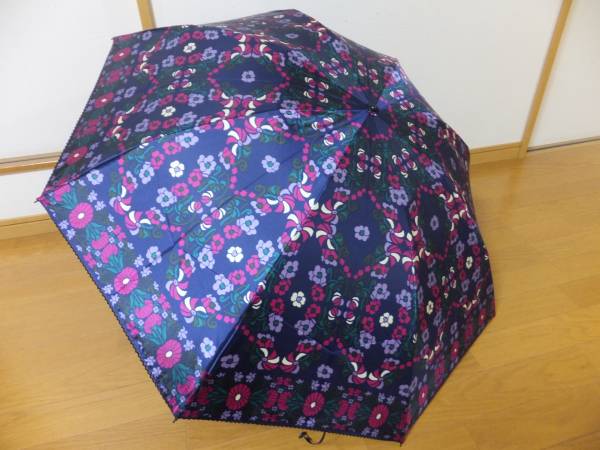 新品★ANNA SUI アナスイ★折りたたみ傘/雨傘/傘★紺・花柄