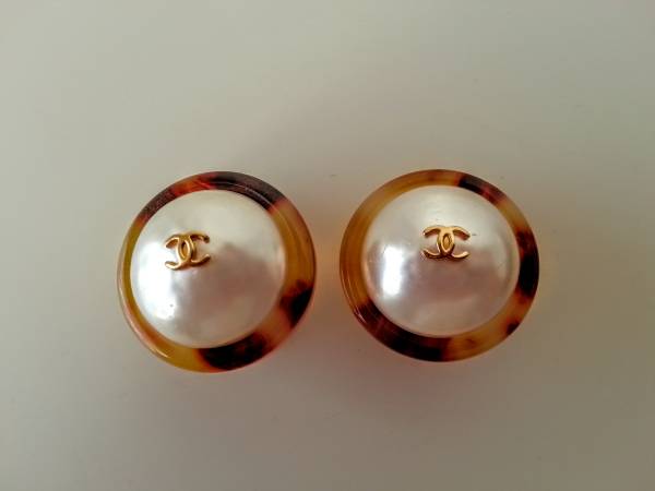 【質屋】◆ヴィンテージシャネル◆CHANELパールべっ甲イヤリング