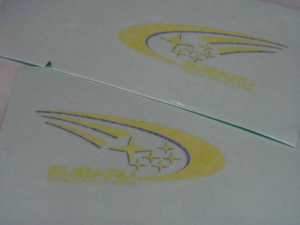 スバル ＳWRT ステッカー レターマーク　イエロー　左右セット