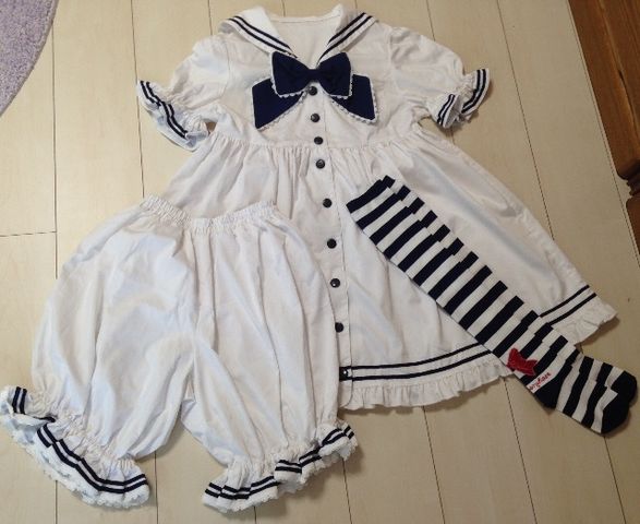 メタモルフォーゼセーラーワンピースset白×紺angelicpretty メタモ