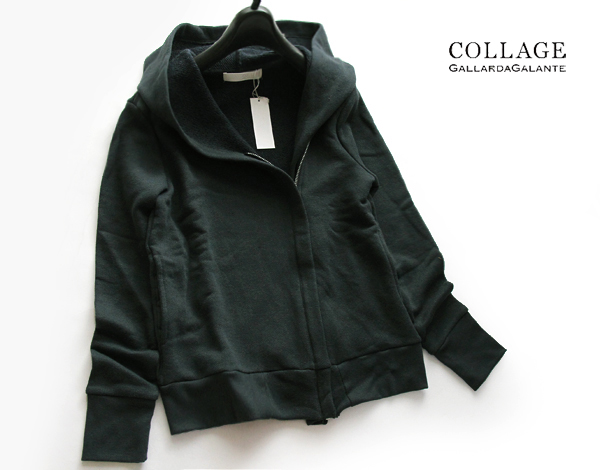 COLLAGEガリャルダガランテ■アシメジップデザインフードパーカG