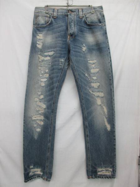 NUDIE JEANS デニム BIG BENGT WORN DOWN クラッシュW32