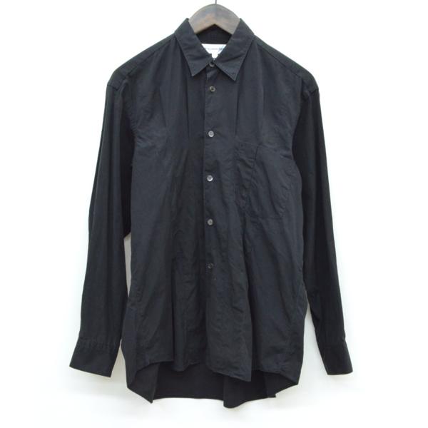 コムデギャルソン シャツSHIRT切替デザインタック 長袖シャツ黒S