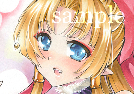 オリジナル手描きイラスト ☆　鬼っ娘　☆ 色紙