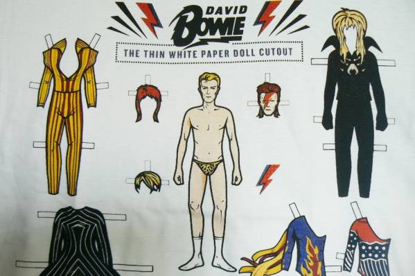 NEW! ★デヴィッド・ボウイの『着せ替え紙人形』、Tシャツです！