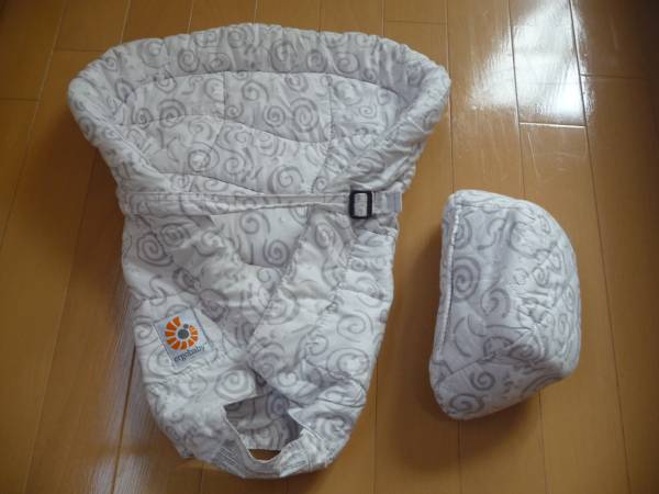●中古●エルゴ●インサート●白×グレイ●ERGO●送４００_1