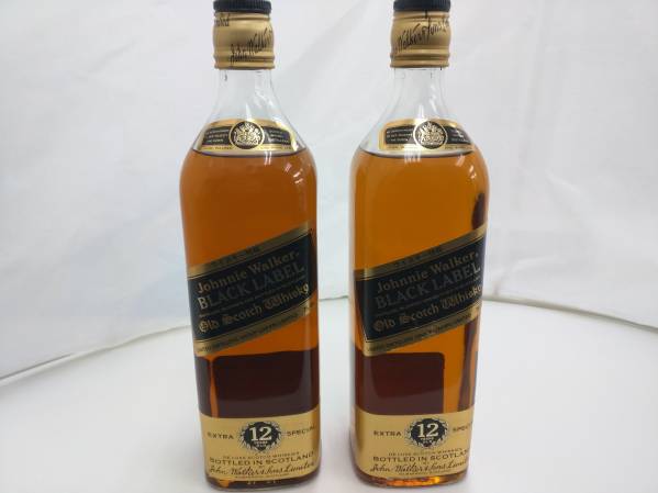 Ｙ古酒　ジョニー 黒★「特級」表示 オールドボトル　12年　2本