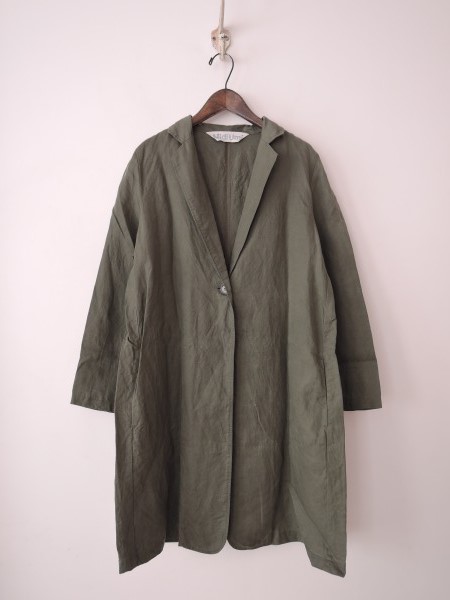 ミディウミ MidiUmi *リネン混コート *ロング羽織りリンネル0116