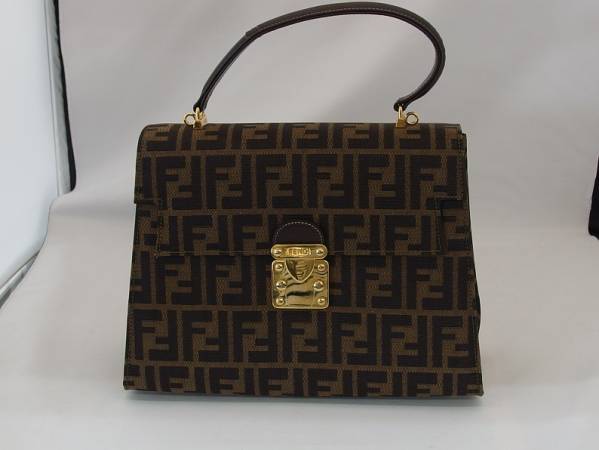 FENDI ズッカ柄　ケリー　ハンドバッグ　◆B2374