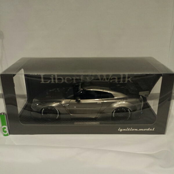 1/18 IG 日産 LB WORKS GT-R R35 ガンメタ ミニカー 0430