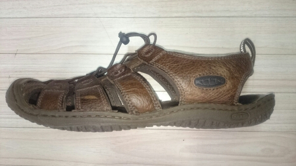 KEEN キーン DENVER レザーサンダル茶 28cm中古品US10メンズ正規