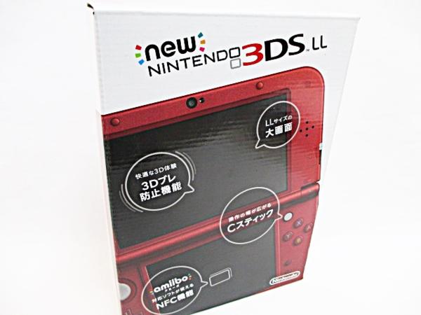 029-055▲New3DSLL メタリックレッド/未使用