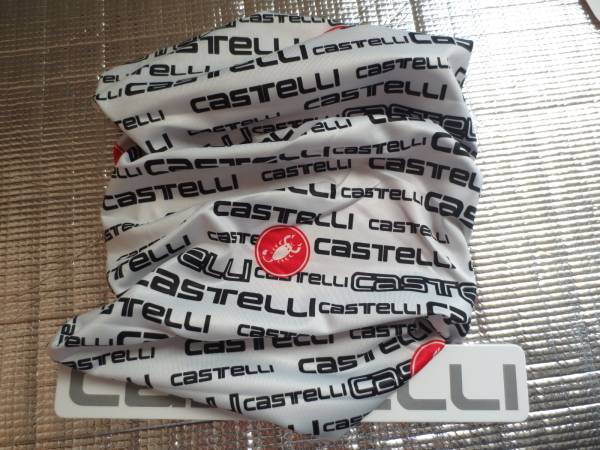 castelli バンダナ 白 カステリ ネック ウオーマー キャップ