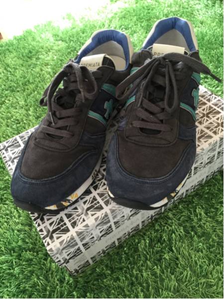 プレミアータホワイトスニーカーSKYカラー1020サイズ43 27.5