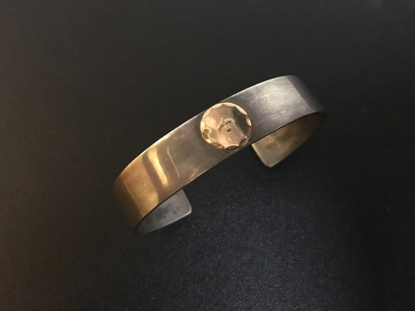 goro's 金メタル付き平打ちバングル　美品 goro's ゴローズ 金メタル付きバングル 平打ち オールド goro's 【公式