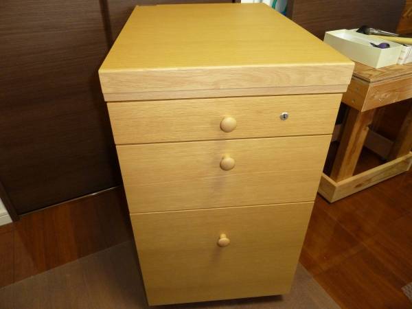 カリモク　袖机　　中古美品！