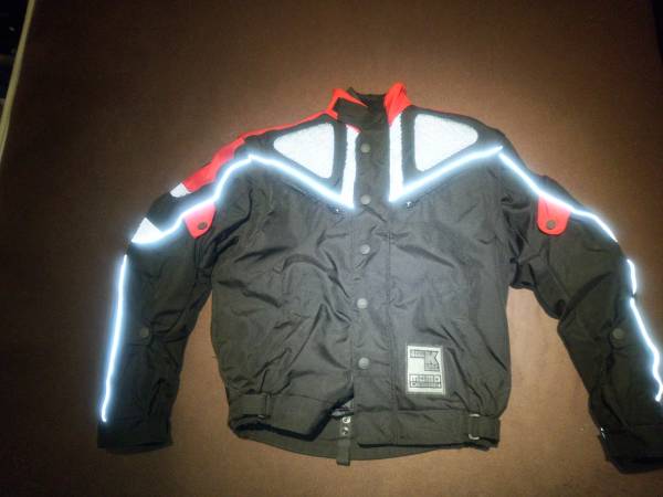 美品 MOMO DESIGN：モモデザイン レイヤードジャケット赤黒 50寸