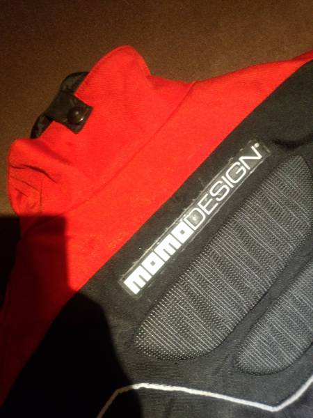 美品 MOMO DESIGN：モモデザイン レイヤードジャケット赤黒 50寸