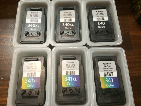 【使用済み】キャノン純正 BC-341XLカラーBC-340XLブラック6個_1