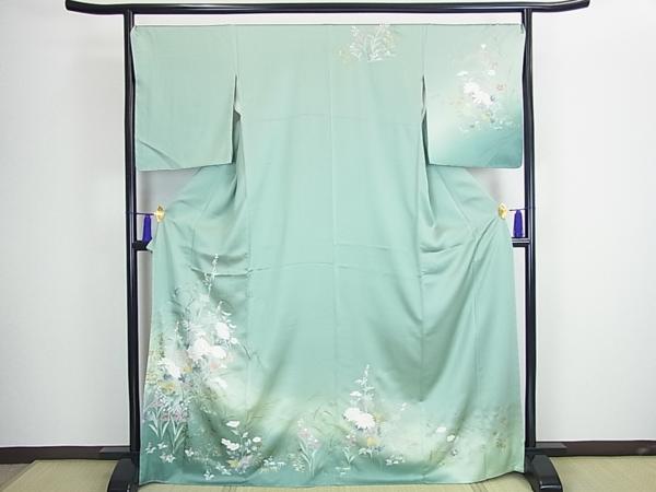 平和屋■訪問着　友禅　暈し染め　金彩　しつけ付き　美品ｓ828
