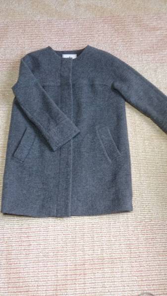 ●IENA SLOBE イエナスローブ グレー丸首コート ウール used