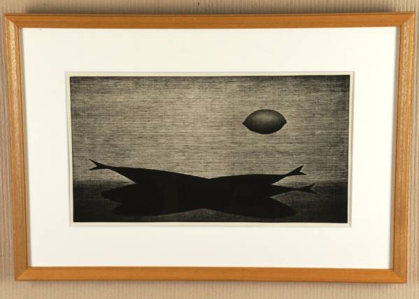 山下清澄銅版画「立像〈見知らぬ女〉14」 ◎EA版 ◎サイン