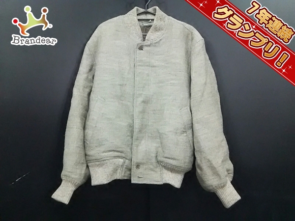 イッセイミヤケ ブルゾン メンズ グレーベージュ ISSEYMIYAKE