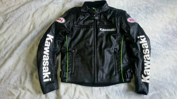 ★▼カワサキ フェイクレザージャケットXV ファイナル BLK LL●