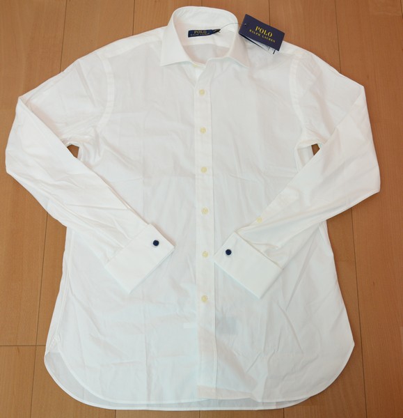 ●■POLOラルフローレン長袖ドレスシャツ(白39-89)新品