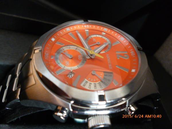 ♪極美品CITIZEN『オレンジ』シチズンARMUREクロノグラフ♪