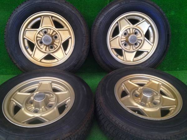 岡山発☆クロモドラ アルミ 195/70R14 14x6 PCD114.3 4h 旧車に 【公式