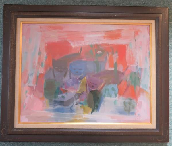 ＜高橋　義治＞　庭にきたねこたち　　