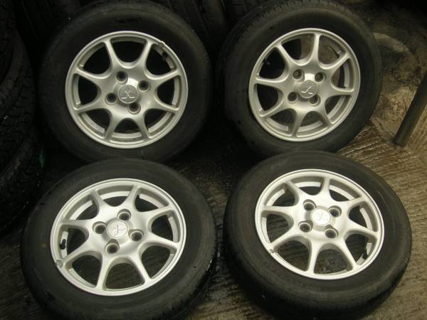 三菱純正 13×4 +46 PCD100○ブリヂストン 155/65R13 4本