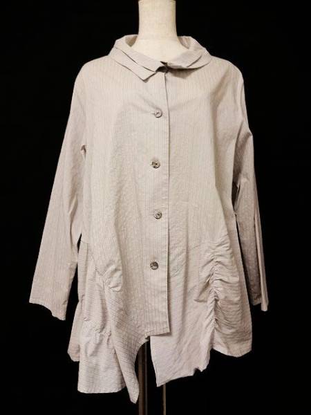 ☆美品2013☆慈雨センソユニコストライプ柄変形チュニックT550 【公式