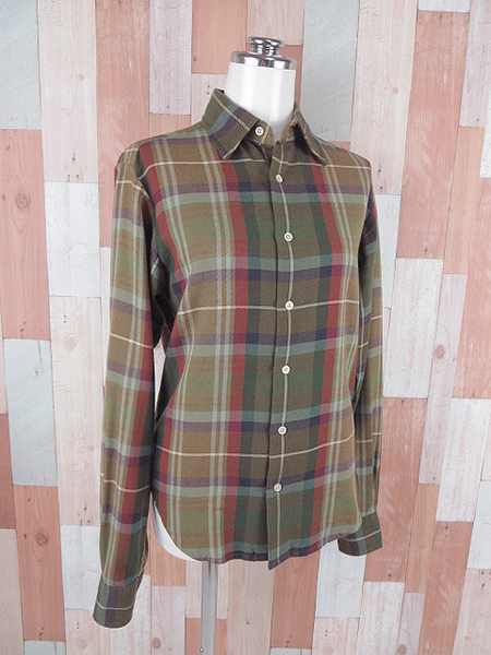 美品！ラルフローレン　シルク高配合◎チェックシャツ