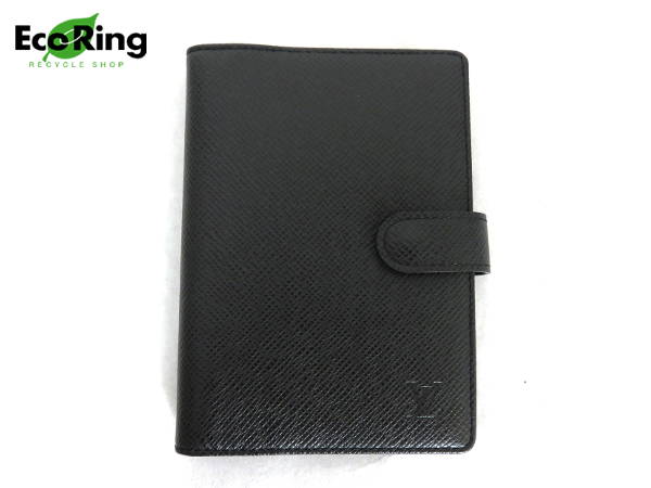 1円 美品 ヴィトン アジェンダ R20426 手帳 ブラック DW690