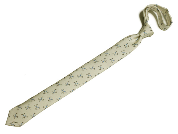 12 プラダ PRADA 新品本物 1円 花柄 ネクタイ SILK 100%