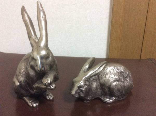 龍文堂 兎 うさぎ 置物