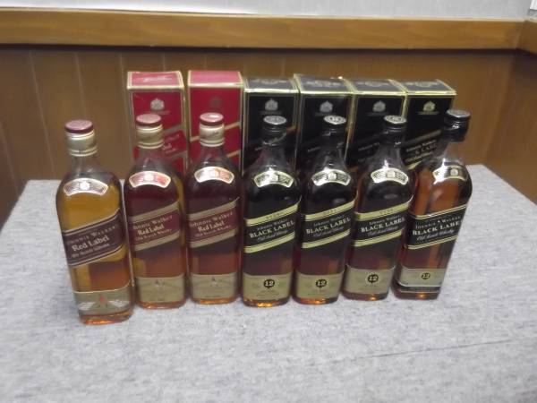 JOHNNIEWALKERジョニーウォーカー12年黒ラベル赤ラベル 750　7本