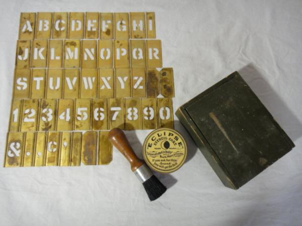ビンテージ ウッドケース ミリタリー ステンシルセット 米軍 WOOD BOX