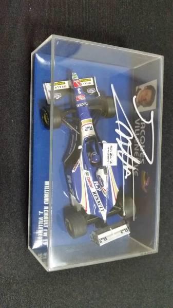 1/43J.ヴィルヌーブ直筆サイン入りPMA製ウィリアムズFW19