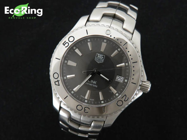 1円 タグホイヤー リンク WJ111D クオーツ メンズ腕時計 HH368