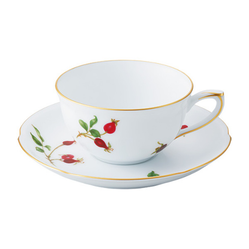 ★大倉陶園! ☆バラの実 ティー・コーヒー碗皿☆ 96c・3031 新品 ギフト コーヒー 紅茶