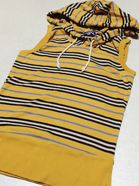 BURBERRY 【美品】バーバリー ノースリーブパーカー ボーダーニット38 