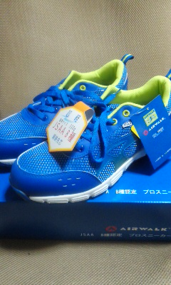 SALEエアウォーク「AW-S24青軽量メッシュ」安全靴25cm